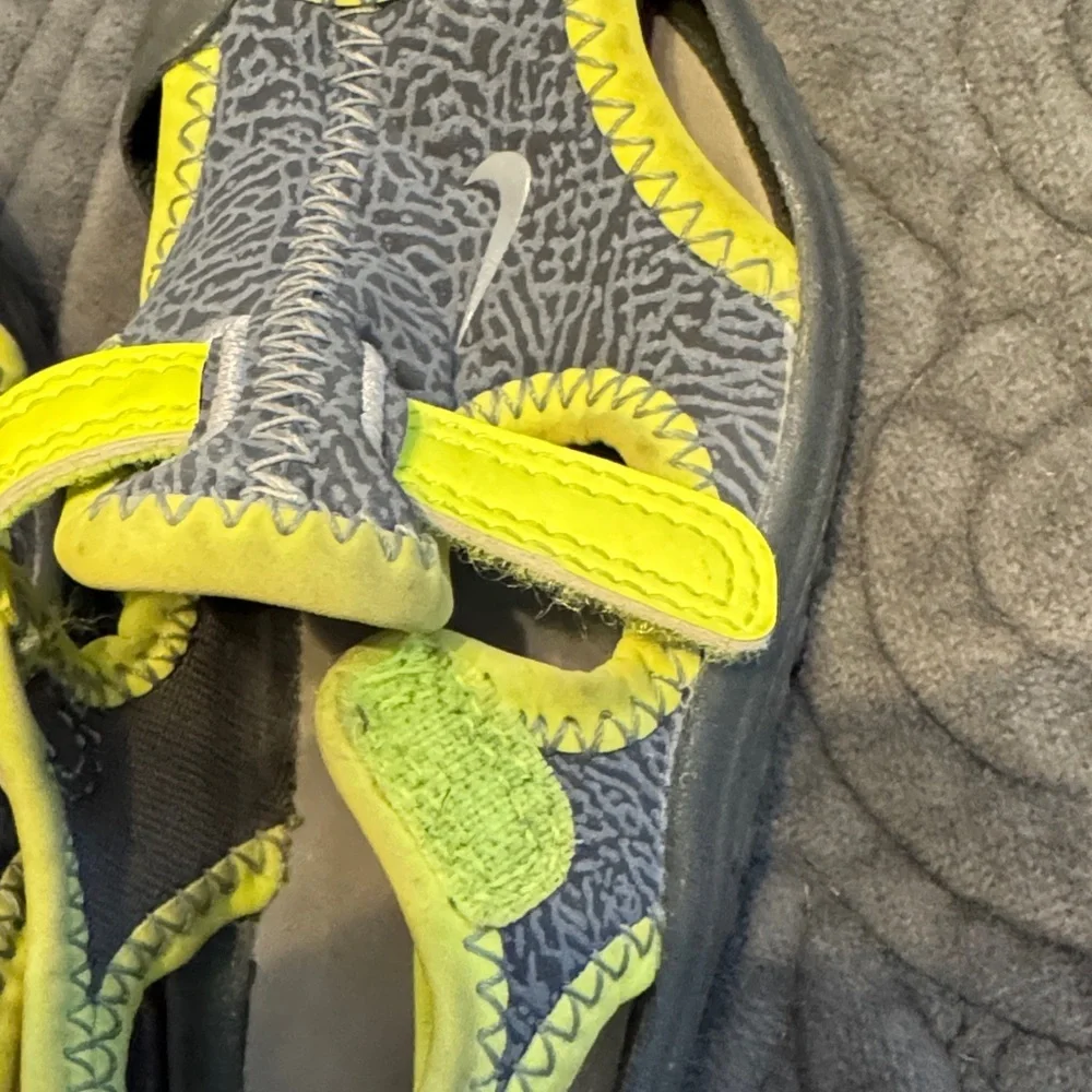 Nike Kids Gray and Yellow Shoes